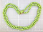 Click to view larger image of Glass Green Faceted 2 Strand Necklace USA (Image2)