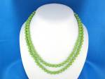 Click to view larger image of Glass Green Faceted 2 Strand Necklace USA (Image3)