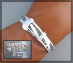 Click to view larger image of Sterling Silver Lapis Tigereye Buckle Bracelet Mexico (Image2)