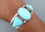 Click to view larger image of Navajo Turquoise Sterling Silver Cuff Signed BEGAY  (Image3)