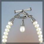 Click to view larger image of Freshwater 7mm Pearl Necklace Sterling Silver Toggle Cl (Image1)
