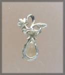 Click to view larger image of Sterling Silver Pear Shape Citrine Flower Pendant (Image4)