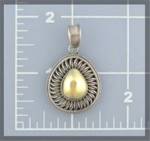Click to view larger image of Pendant  18K Gold and Sterling Silver Signed B.A. (Image3)