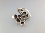 Click to view larger image of Ring Sterling Silver Faceted and Cabochon Garnets  (Image5)