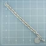 Click to view larger image of Tiffany Sterling Silver Link Bracelet Heart Charm (Image4)