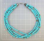 Click to view larger image of Navajo Necklace Sleeping Beauty Turquoise Sterling Silv (Image2)