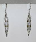 Click to view larger image of Freshwater Pearls Sterling Silver Shepard Hook Earrings (Image3)