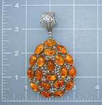 Click to view larger image of Navajo Baltic Amber Sterling Silver Pendant Ted Joe (Image2)