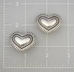 Click to view larger image of JAMES AVERY Heart  Sterling Silver Clip Earrings  (Image4)