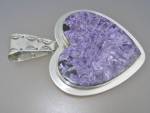 Click to view larger image of Silver Creations SW Sterling Silver Charoite Heart Pend (Image2)