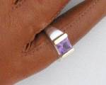 Click to view larger image of 14K Gold Sterling Silver Amethyst Size 8 Hong Kong (Image6)