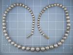 Click to view larger image of Taxco Mexico Sterling Silver 30 Inch Beads 122 Grams  (Image3)