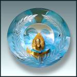 Click to view larger image of Joe St. Clair: Duck in water  sulphide paperweight (Image1)