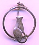 Vintage Sterling Cat and Mouse Pin (Image1)