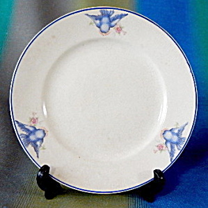 Vintage 3 Small Bluebirds Plate