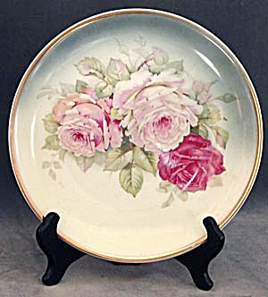 Vintage Hand Painted Rose Plate (Image1)