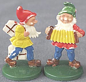 Vintage Plastic German Elf Pair