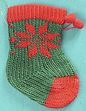 Vintage Knit Stocking & Knit Sweater Ornaments