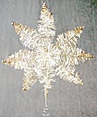 Vintage Small German Silver Tinsel Star Tree Topper