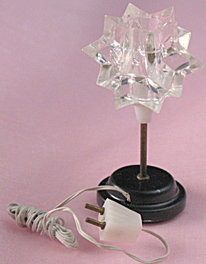 Vintage Dollhouse Clear Star Sphere Lamp
