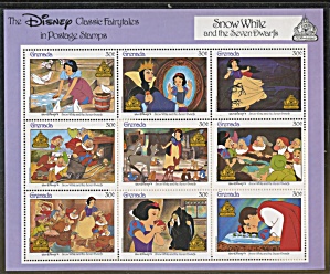 Disney Snow White Fairytales 1980s Stamps