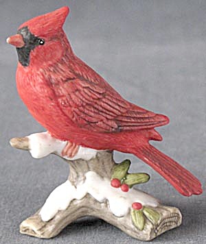 Bisque Cardinal on Snowy Branch Figurine (Image1)