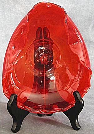 Vintage Fire Orange Glass Bowl (Image1)
