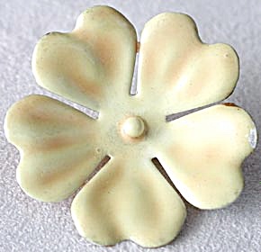 Vintage Enamel Sandor Small Yellow Flower Pin (Image1)