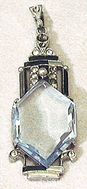 Vintage Light Blue Glass Pendant (Image1)