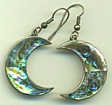 Vintage Sterling Abalone Earrings (Image1)