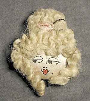 Vintage Hand Painted Silk Head (Image1)
