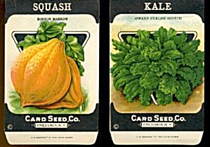 Vintage Vegetable Seed Packets Squash & Kale (Image1)