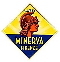 Vintage Luggage Label: Hotel Minerva Firenze (Image1)