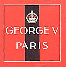 Vintage Luggage Label:George V Paris (Image1)