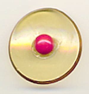 Vintage Red & Apple Juice Plastic Button (Image1)