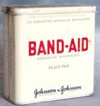 Click here to enlarge image and see more about item ADTIN113: Vintage Johnson & Johnson Band-Aid Tin