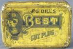 Click here to enlarge image and see more about item ADTIN191: Antique J. G. Dill's Best Cut Plug Tin