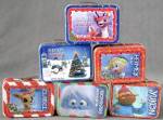 Click here to enlarge image and see more about item ADTIN218: Rudolph Mini Lunch Boxes Set of 6