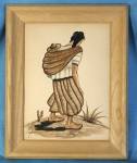 Click to view larger image of Vintage Mexican Indians Paintings of Pair (Image2)