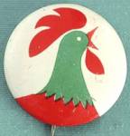 Click here to enlarge image and see more about item ASP75: Kellogg Corn Flake Cereal Rooster Pin
