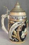 Click to view larger image of German Pottery Stein with Lady and Pewter Lid (Image2)