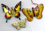 Butterfly Christmas Ornaments Set Of 3