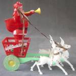 Click to view larger image of Santa in Cart Pulled by Reindeer Candy Container (Image7)