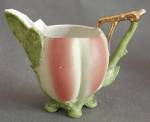 Click to view larger image of Vintage Unusual Peach Shaped Creamer & Sugar (Image2)
