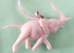 Click here to enlarge image and see more about item CEM11: Vintage Plastic Large Elephant Charm