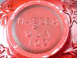 Click to view larger image of Vintage Haeger Red Embossed Bowl (Image2)