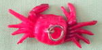 Click here to enlarge image and see more about item CHA2: Vintage Celluloid Red Crab Charm