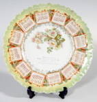 Antique 1909 Roses Calendar Plate