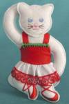 Click to view larger image of Pair of Felt Ballerina Kitty Christmas Ornaments (Image1)
