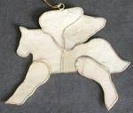 Vintage Capiz Shell Pegasus Christmas Ornament